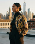 L'Ordre du Léopard — Hero flatlay on Soho rooftop — luxurious leopard print silk — Hoboken atelier