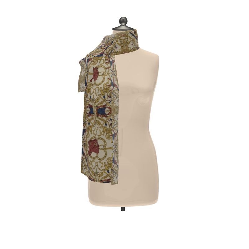 Equestrian Heritage Silk Scarf — Creo Fleur Atelier