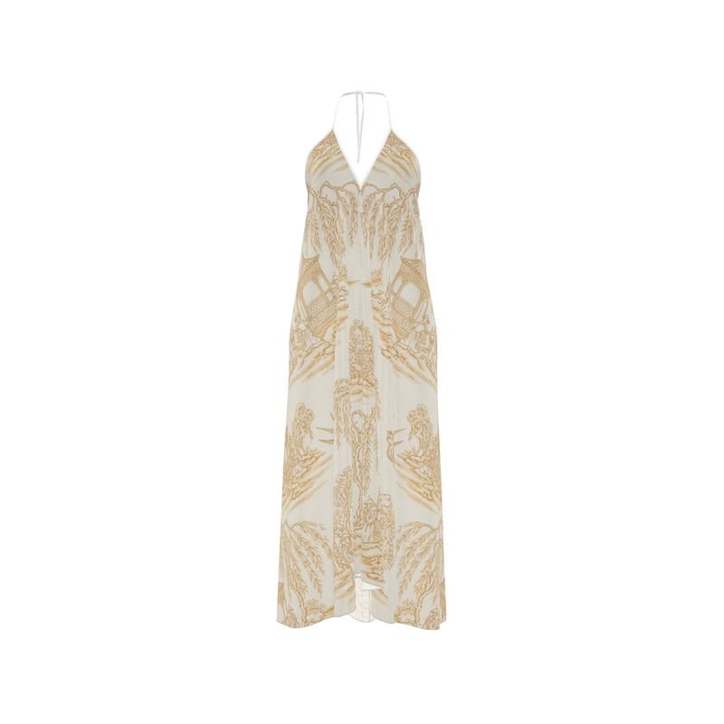 La Demoiselle — Toile Bridesmaid Halter (Champagne)