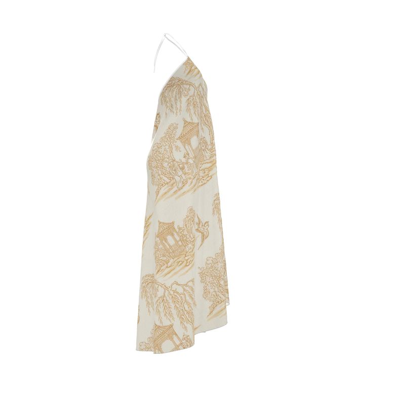 La Demoiselle — Toile Bridesmaid Halter (Champagne)