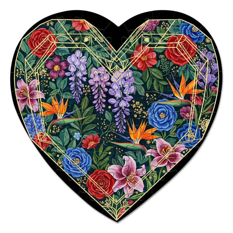 Heart Jigsaw Puzzle · Creo Fleur Atelier — atelier-printed silk piece, image 5