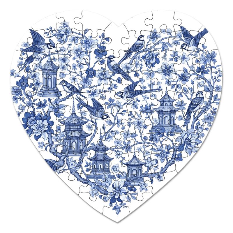 Heart Jigsaw Puzzle · Creo Fleur Atelier — atelier-printed silk piece, image 5