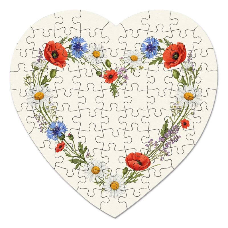 Heart Jigsaw Puzzle · Creo Fleur Atelier — atelier-printed silk piece, image 5