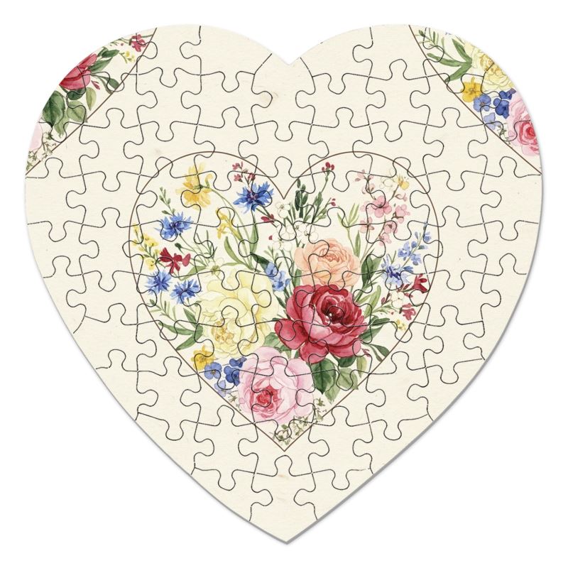 Heart Jigsaw Puzzle · Creo Fleur Atelier — atelier-printed silk piece, image 5