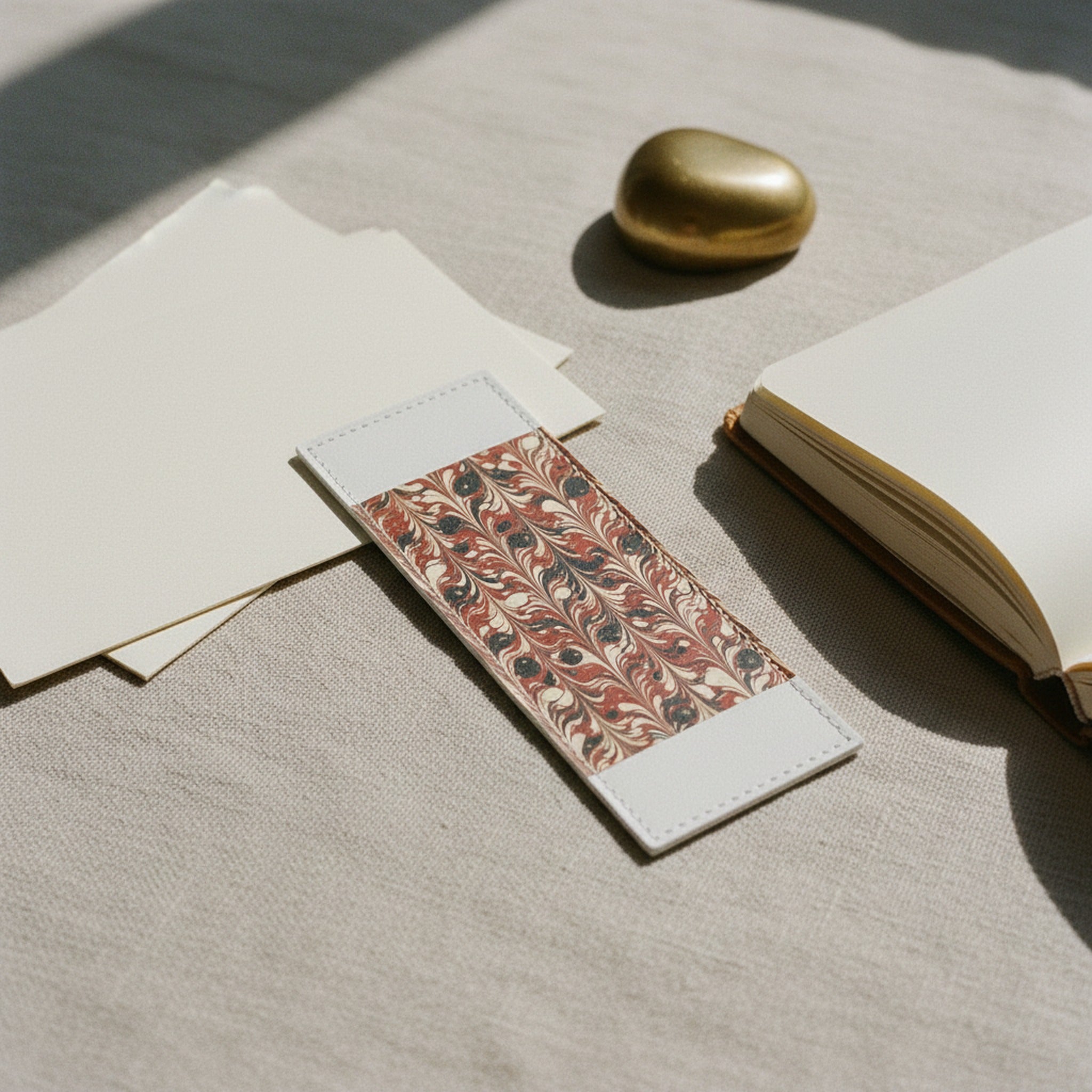 Creo Fleur Atelier — Bookmark — Suminagashi Marbled Gold