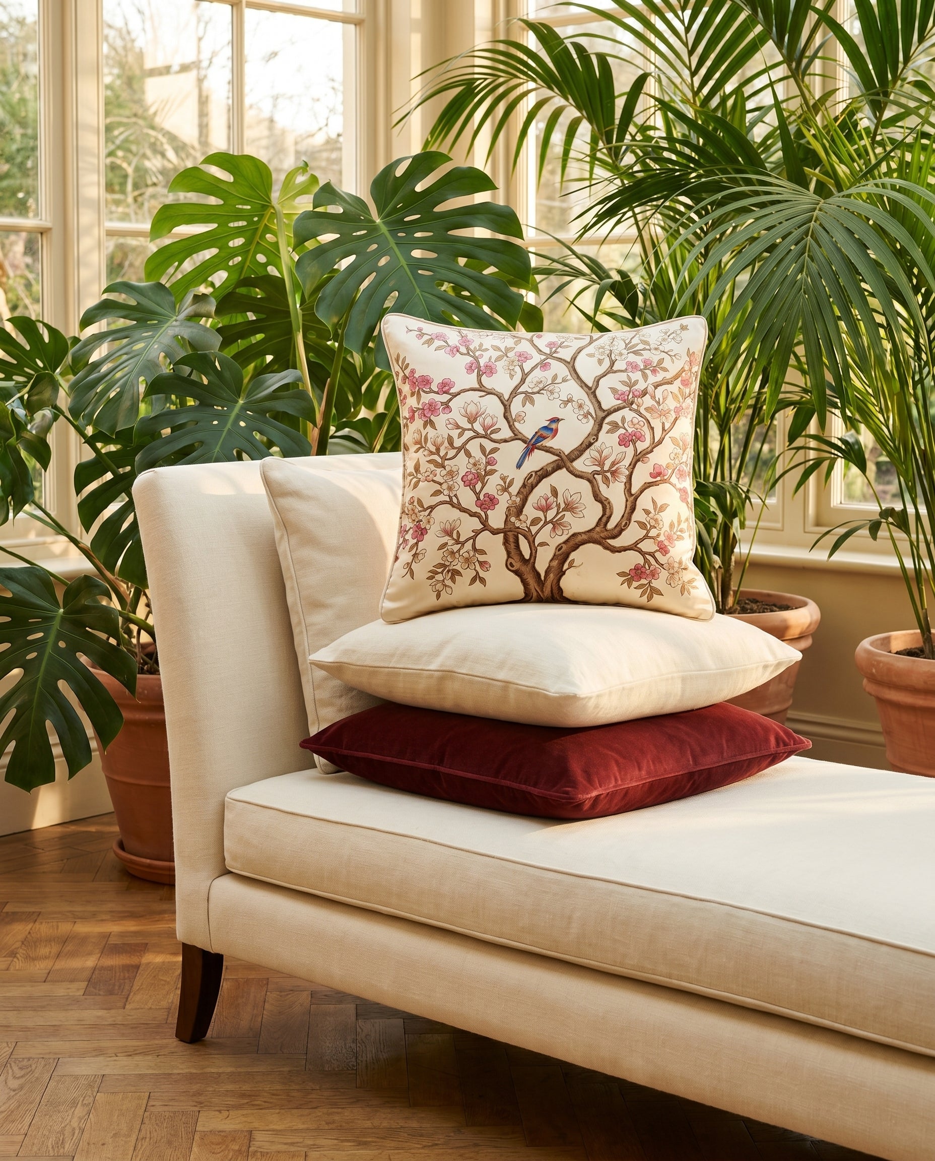 Coussin Chinoiserie — drape in motion against soft shadows — flowing silk chiffon — Hoboken atelier