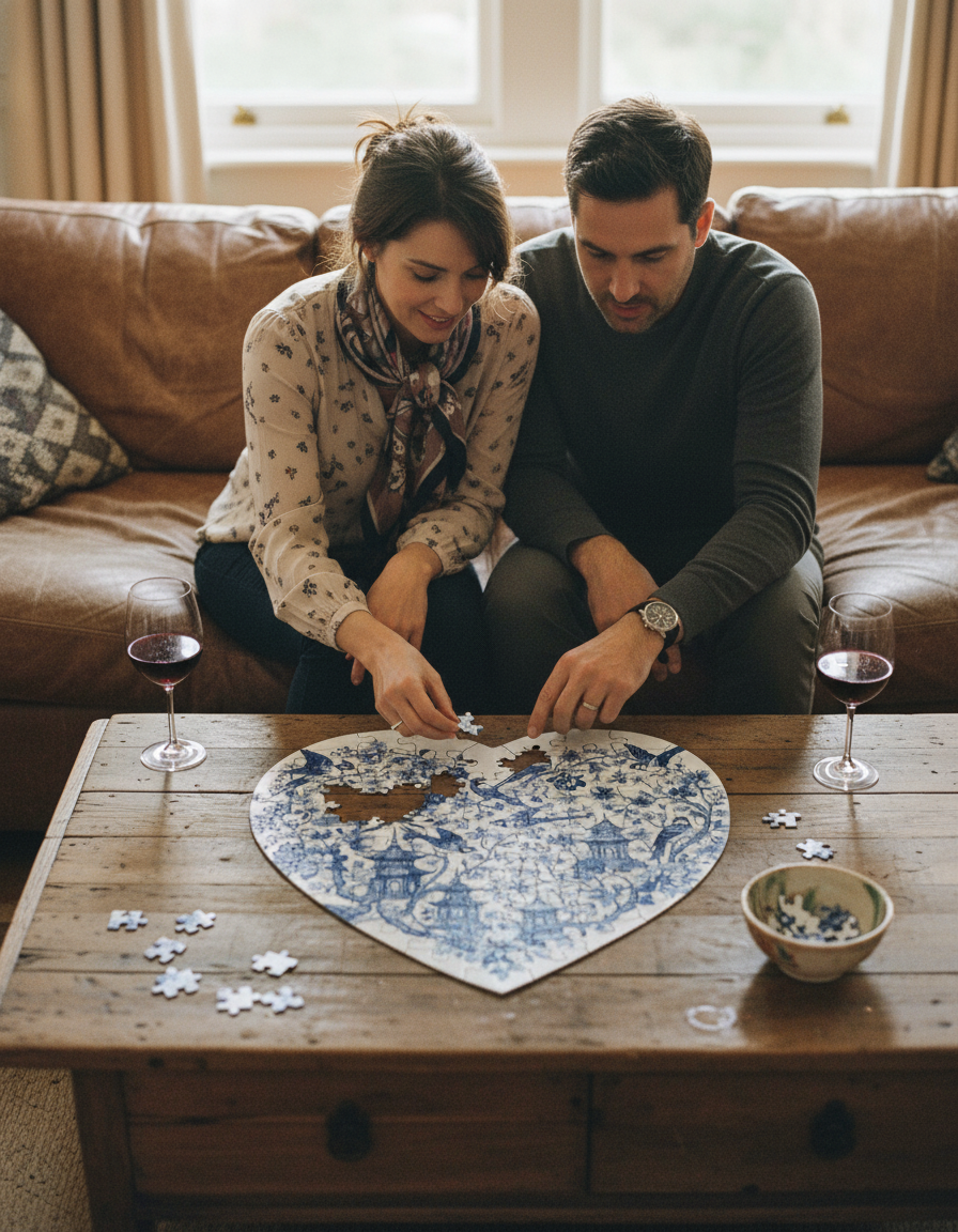 Heart Jigsaw Puzzle · Creo Fleur Atelier — atelier-printed silk piece, image 6
