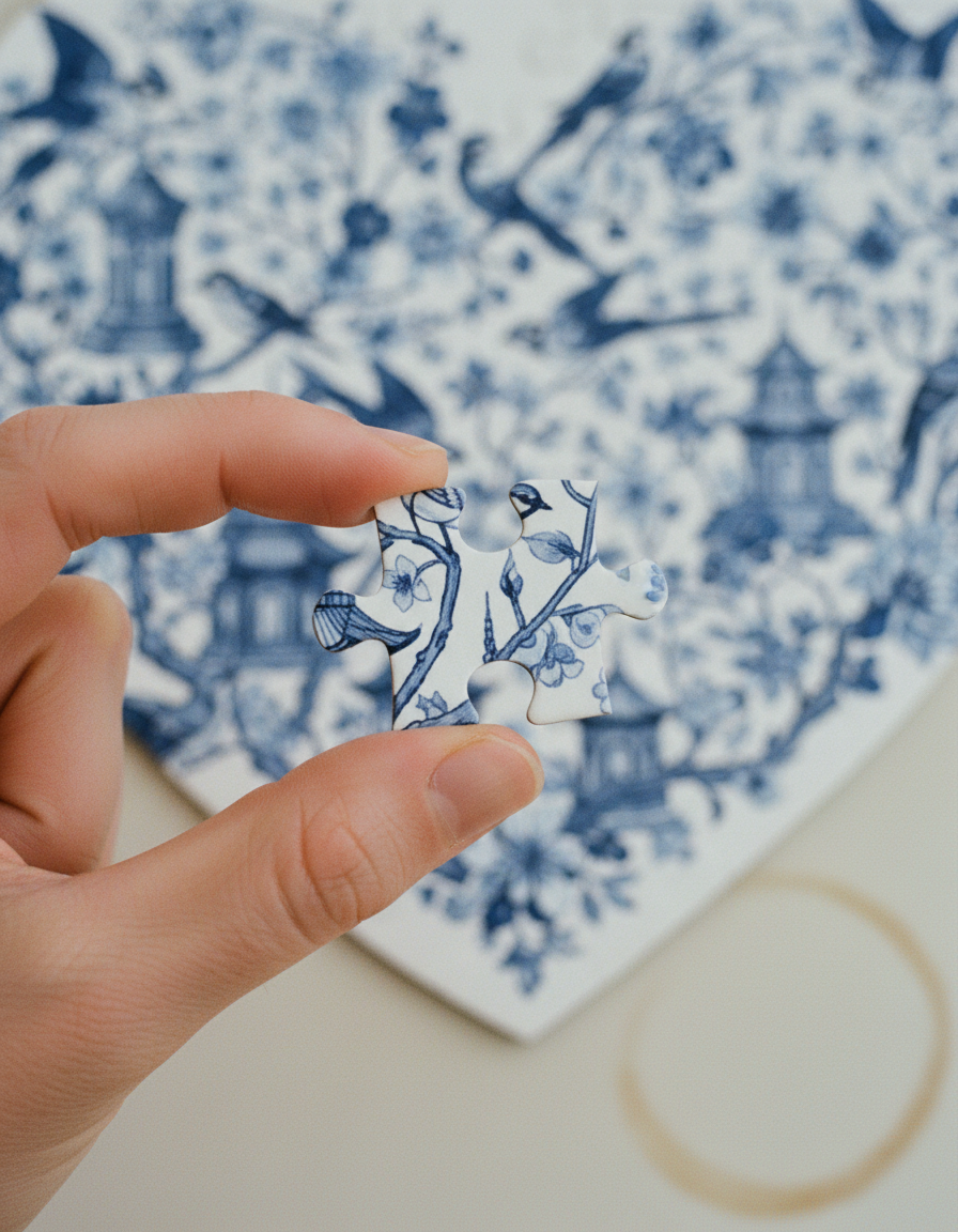 Heart Jigsaw Puzzle · Creo Fleur Atelier — atelier-printed silk piece, image 9