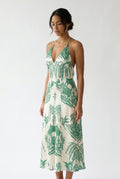 La Demoiselle — Toile Bridesmaid Halter (Dusty Green Dark) — studio solo 2x3
