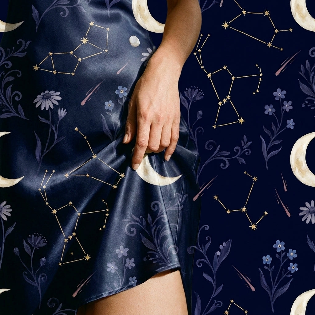 La Nuit Étoilée — Midnight Silk Slip