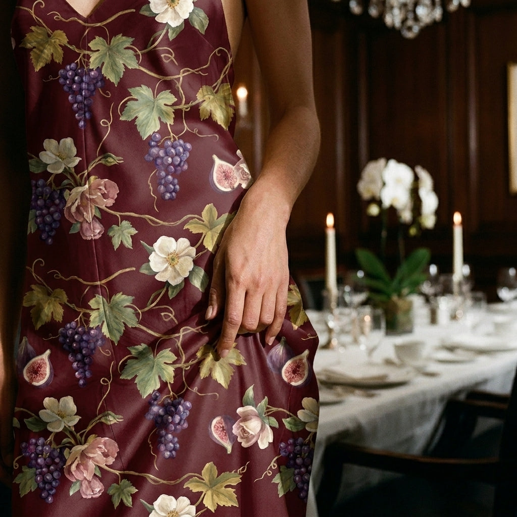 La Vigne en Fleur — Bordeaux Silk Slip