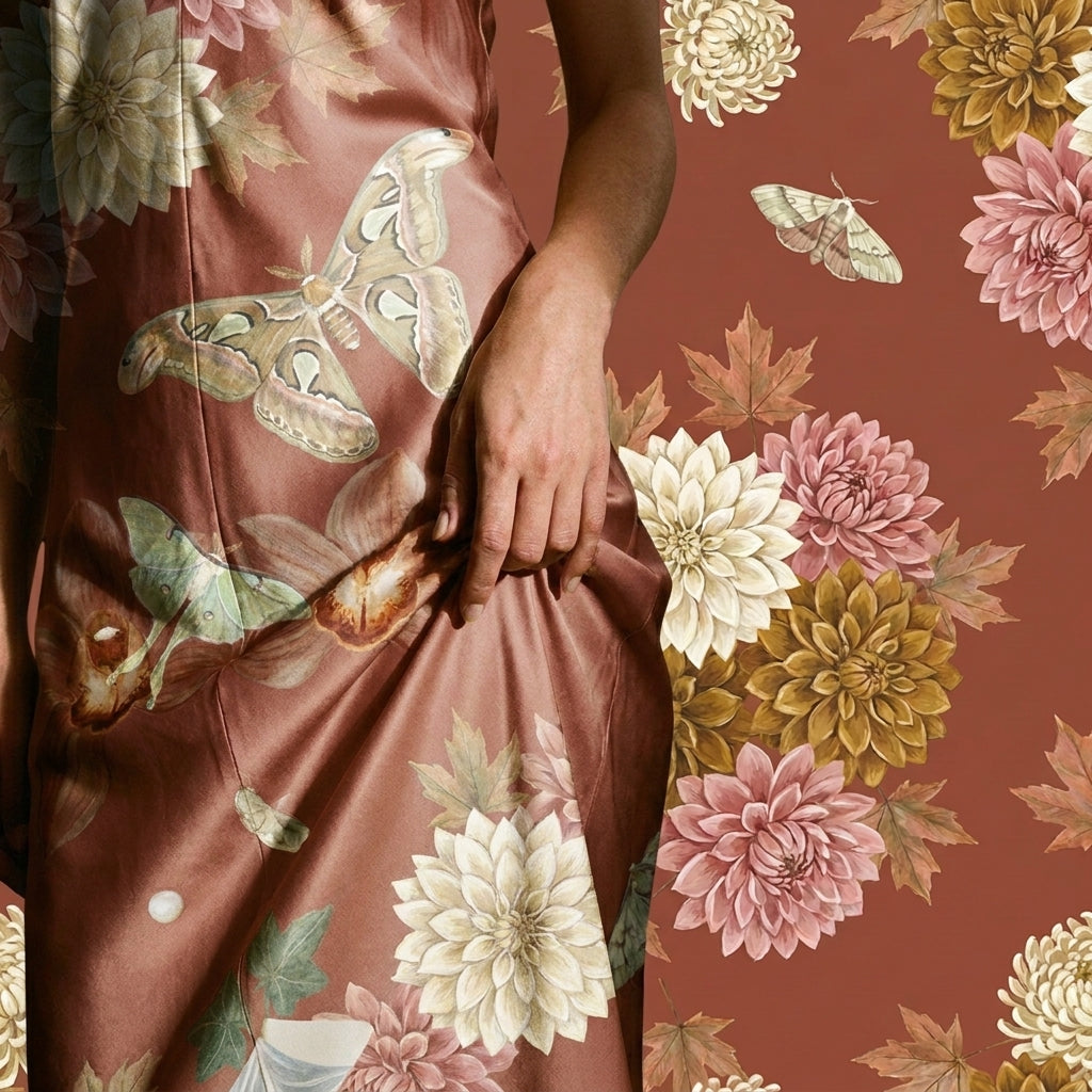 La Roseraie au Crépuscule — Twilight Rose Silk Slip