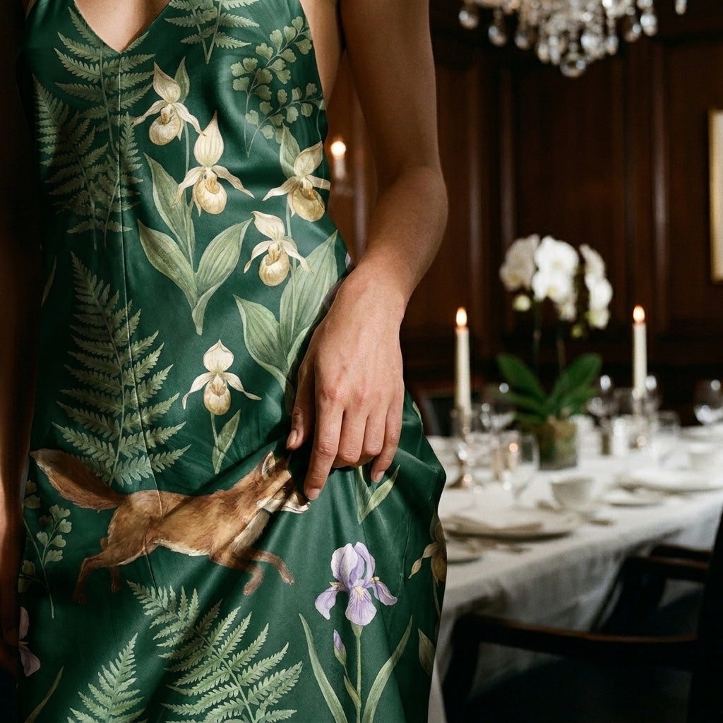 L'Émeraude Forêt — Woodland Silk Slip