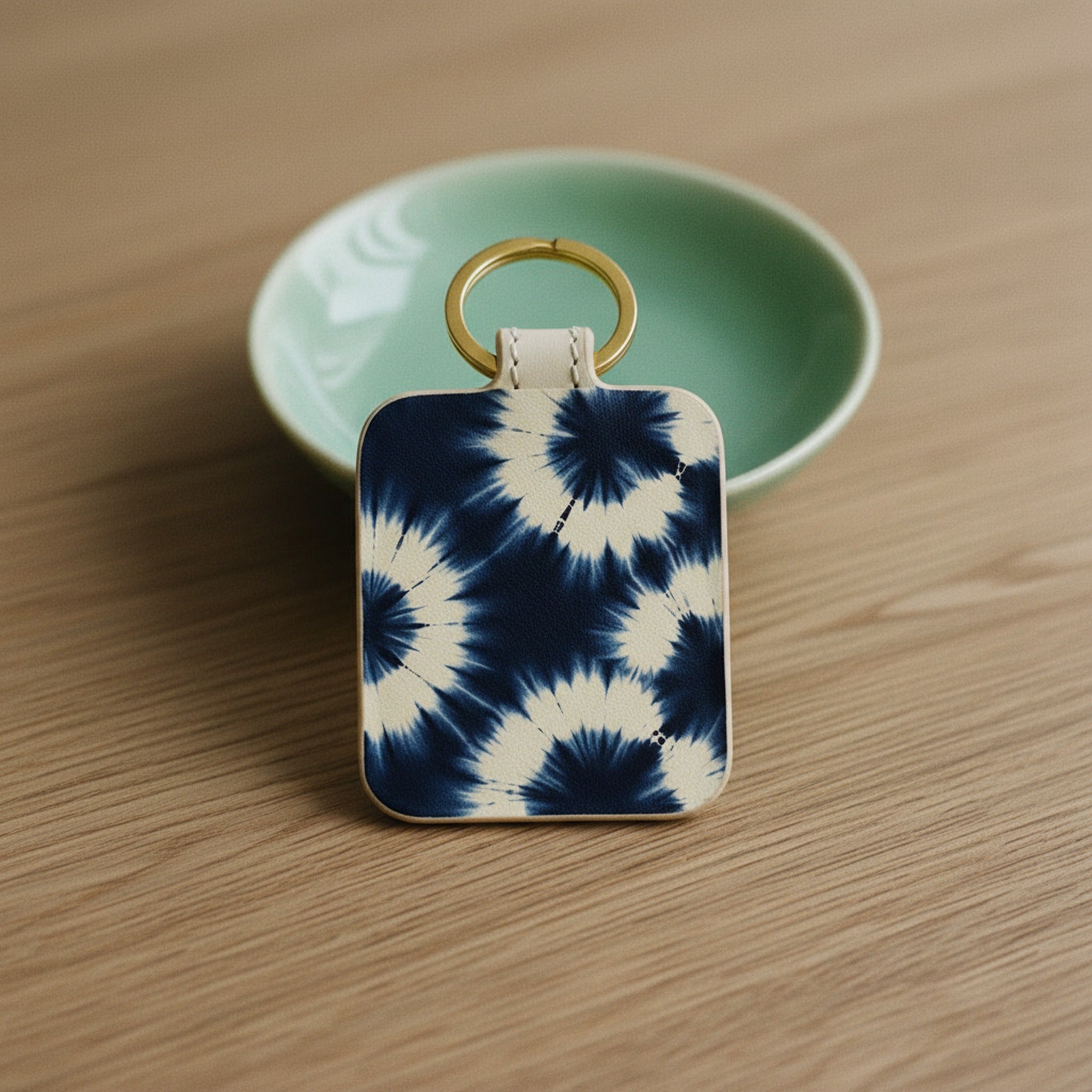 Creo Fleur Atelier — Keyring — Indigo Shibori Reserve
