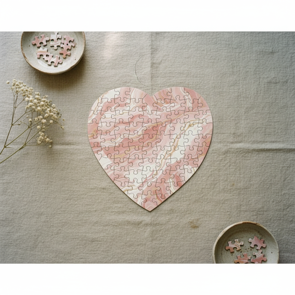 Heart Jigsaw Puzzle · Creo Fleur Atelier — atelier-printed silk piece, image 7