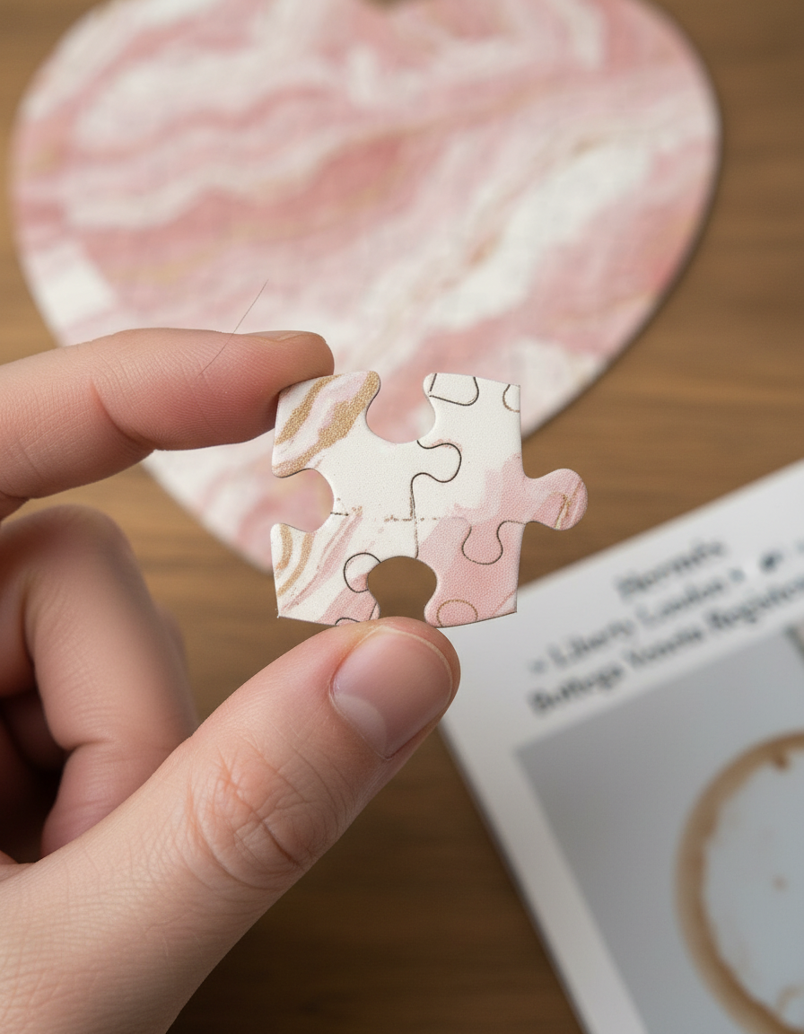 Heart Jigsaw Puzzle · Creo Fleur Atelier — atelier-printed silk piece, image 9