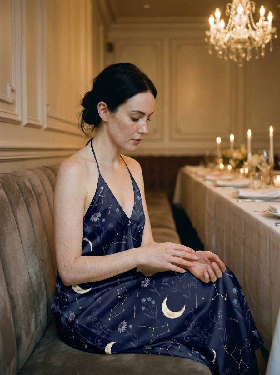 La Nuit Étoilée — Midnight Silk Slip