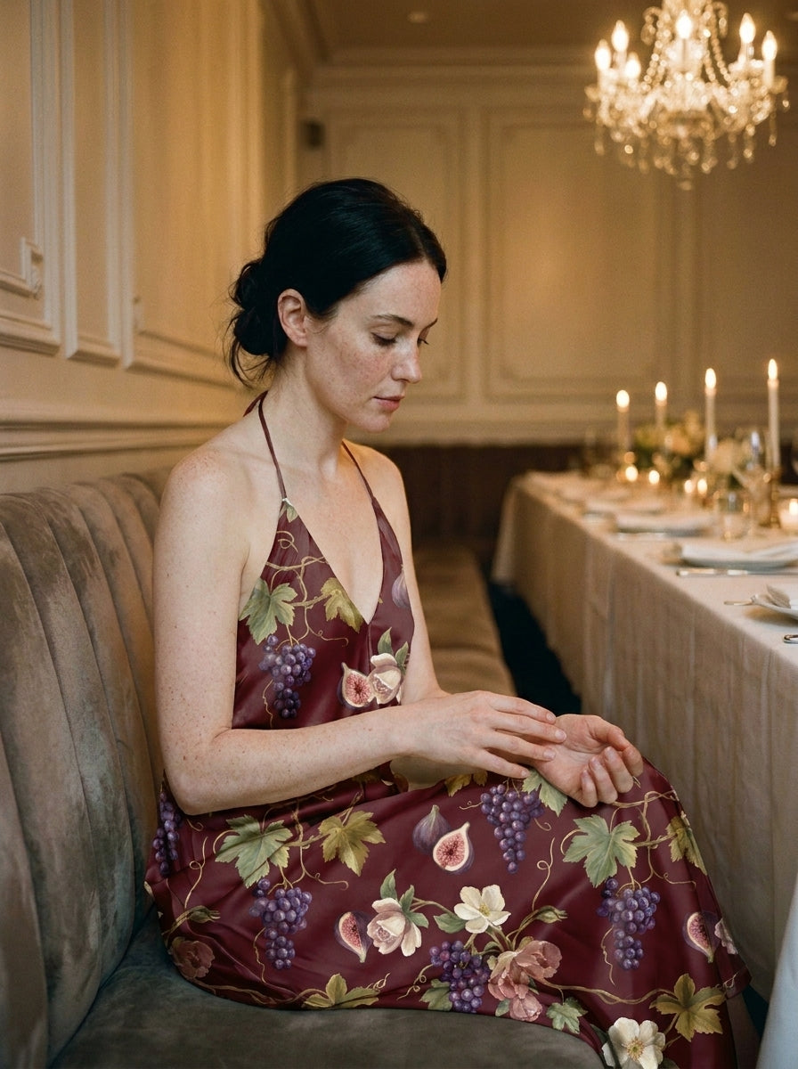 La Vigne en Fleur — Bordeaux Silk Slip