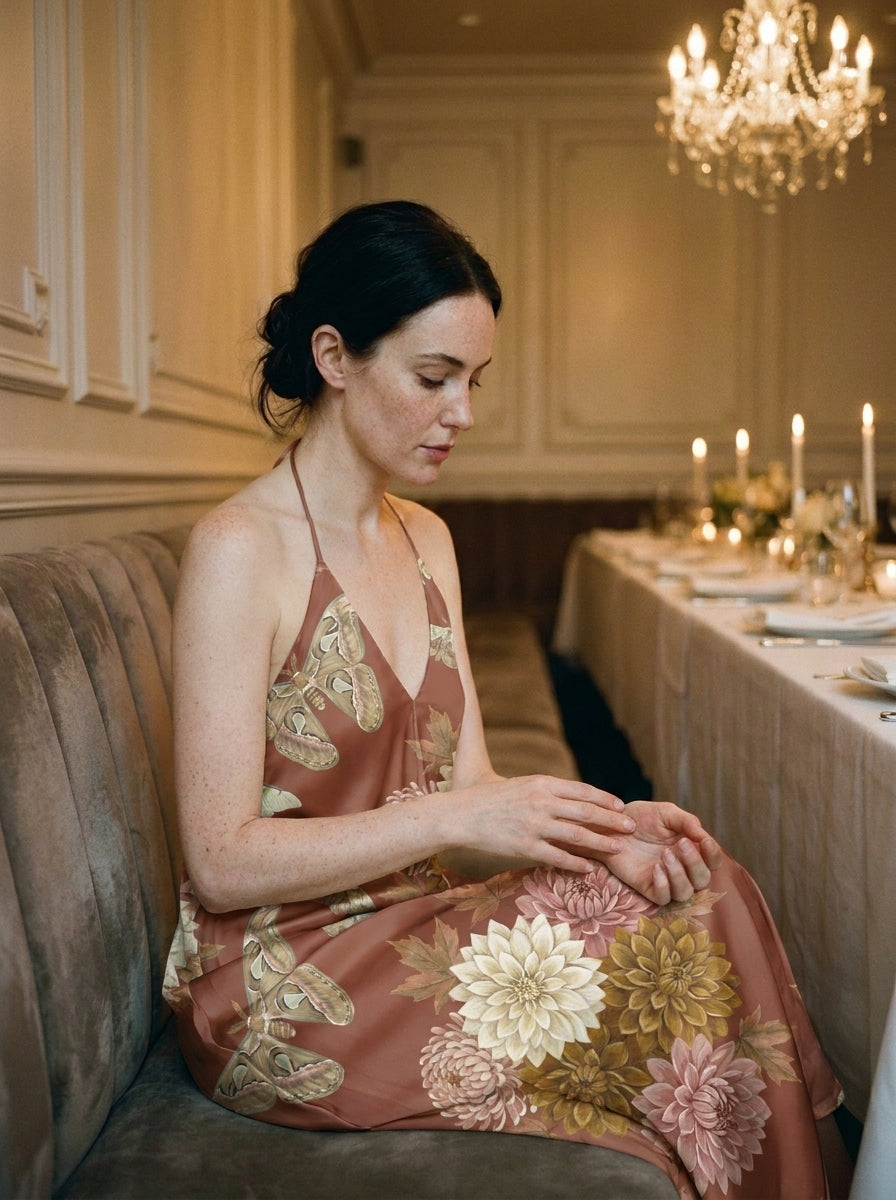 La Roseraie au Crépuscule — Twilight Rose Silk Slip