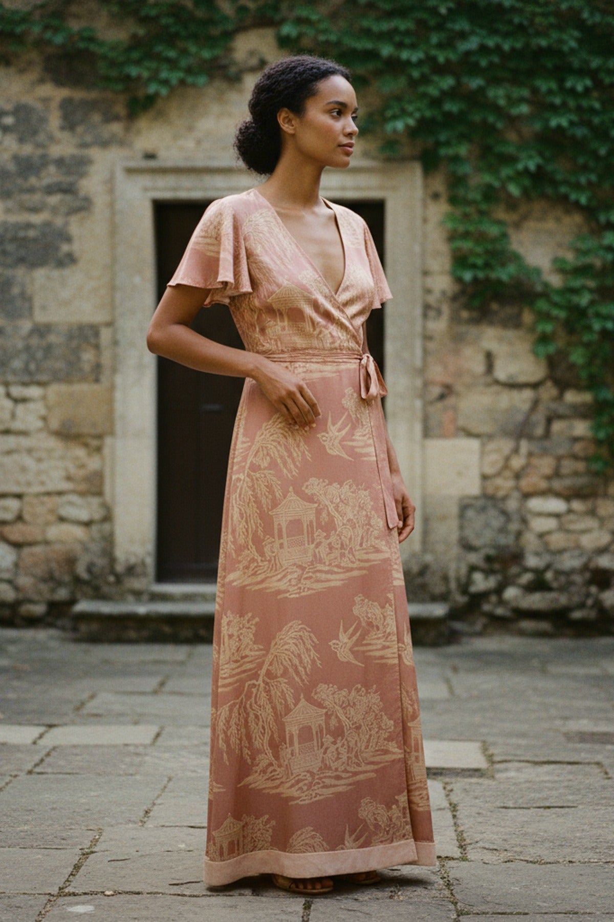 La Demoiselle — Toile Bridesmaid Halter (Champagne)
