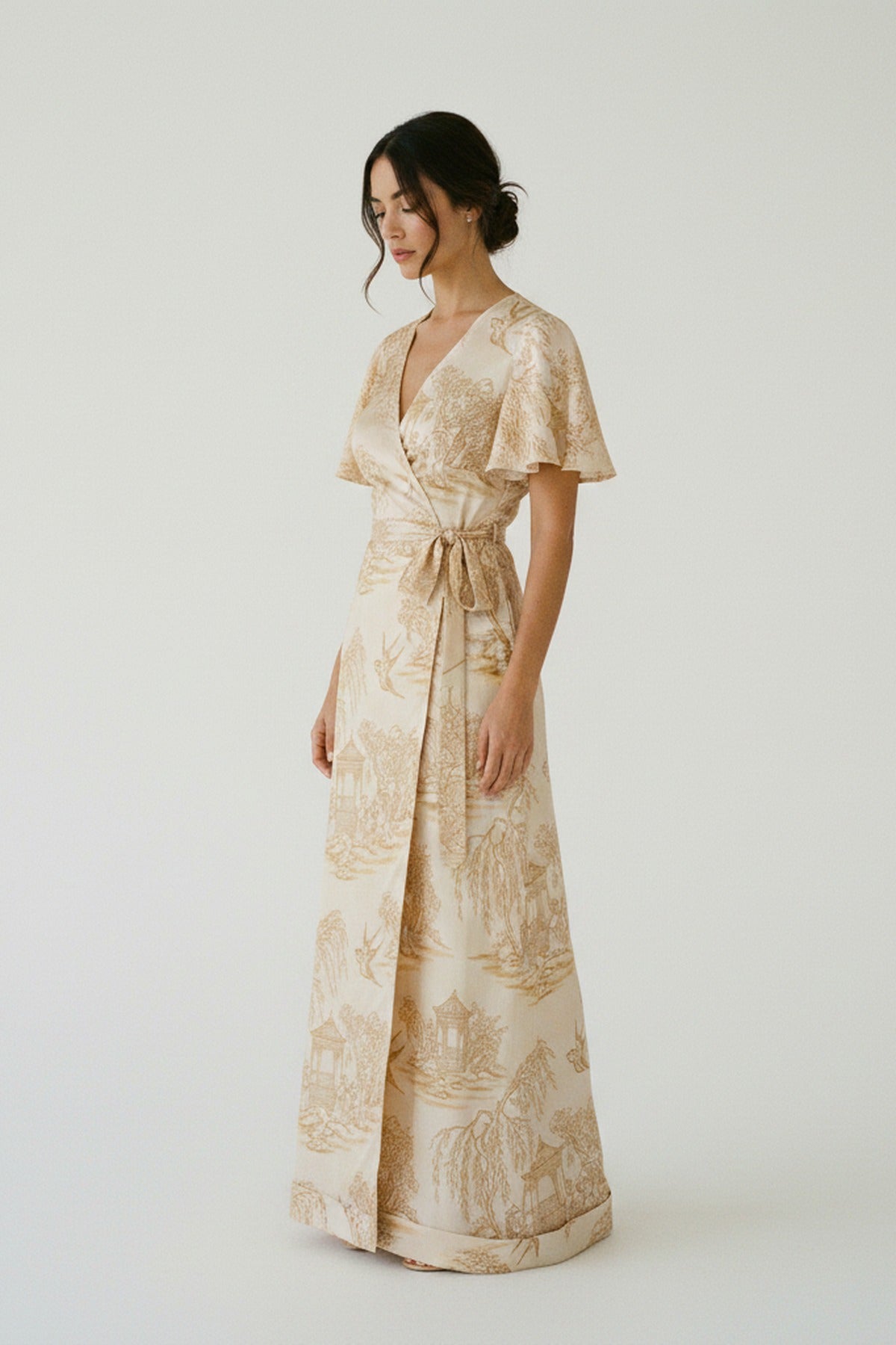 La Demoiselle — Toile Bridesmaid Halter (Champagne)