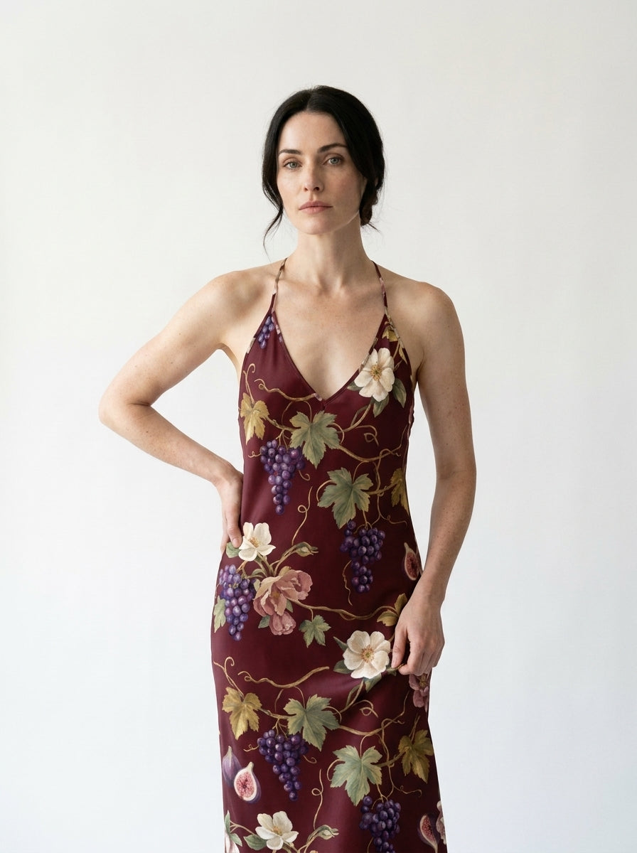 La Vigne en Fleur — Bordeaux Silk Slip