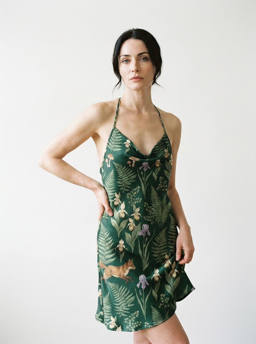 L'Émeraude Forêt — Woodland Silk Slip