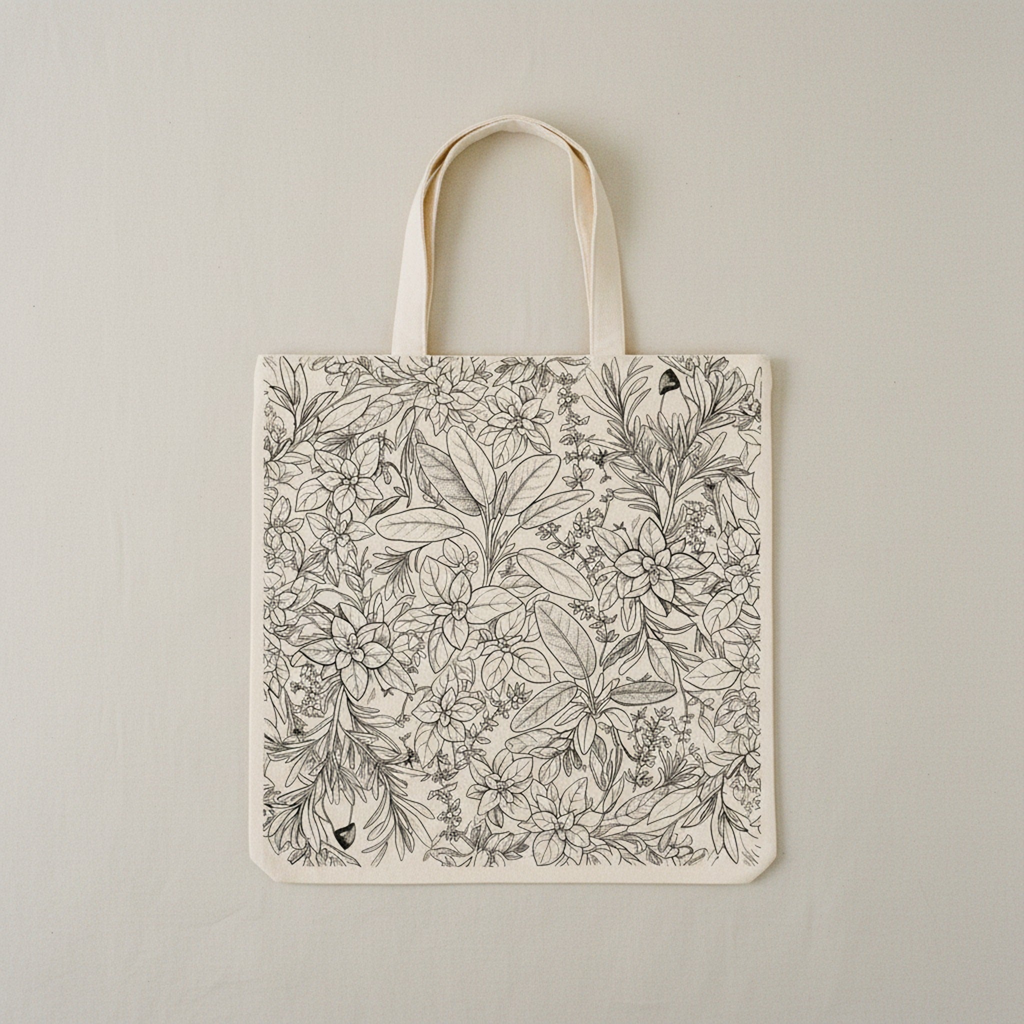 Creo Fleur Atelier — Tote Bag — Minimalist Herb Line