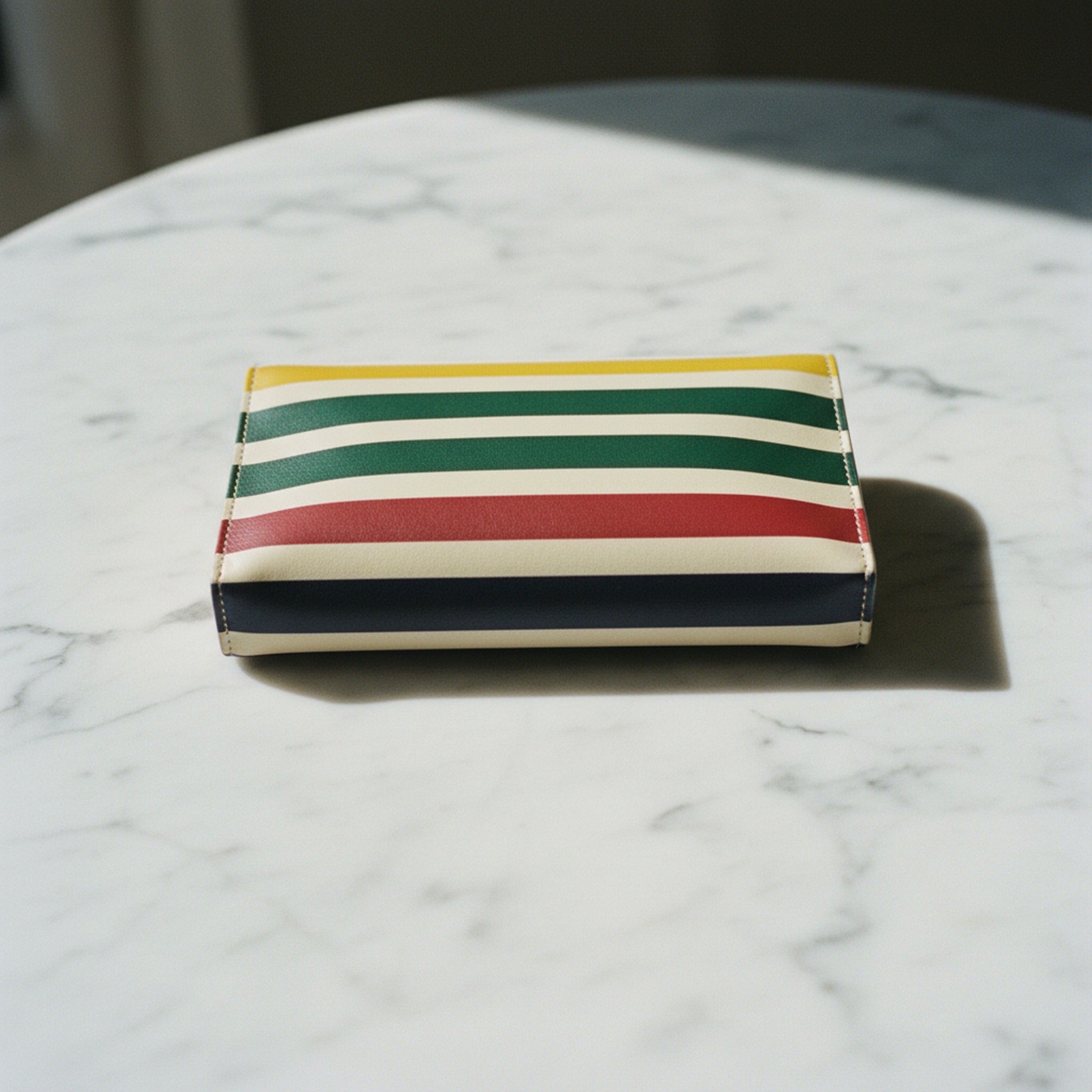 Pochette Hudson Bay — hero flatlay on ivory — hand-finished reactive-dyed mulberry silk — Hoboken atelier
