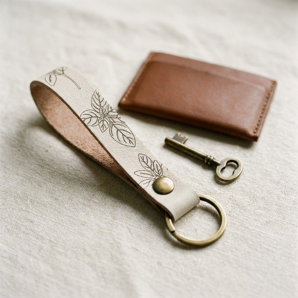 Creo Fleur Atelier — Keychain — Minimalist Herb Garden