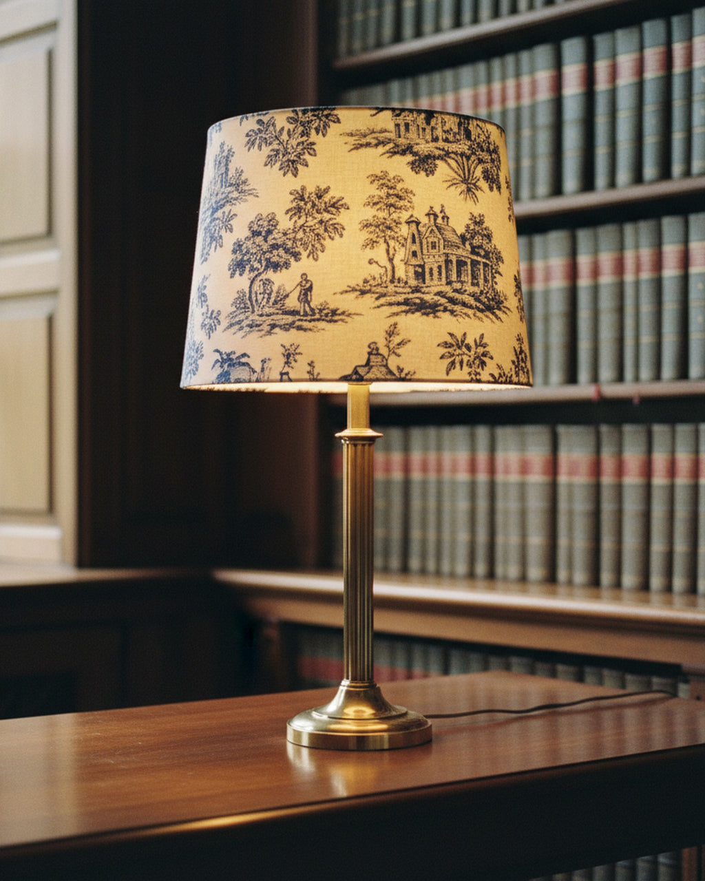 Drum Lamp Shade Toile De Jouy Cylindrical · editorial · Creo Fleur Atelier
