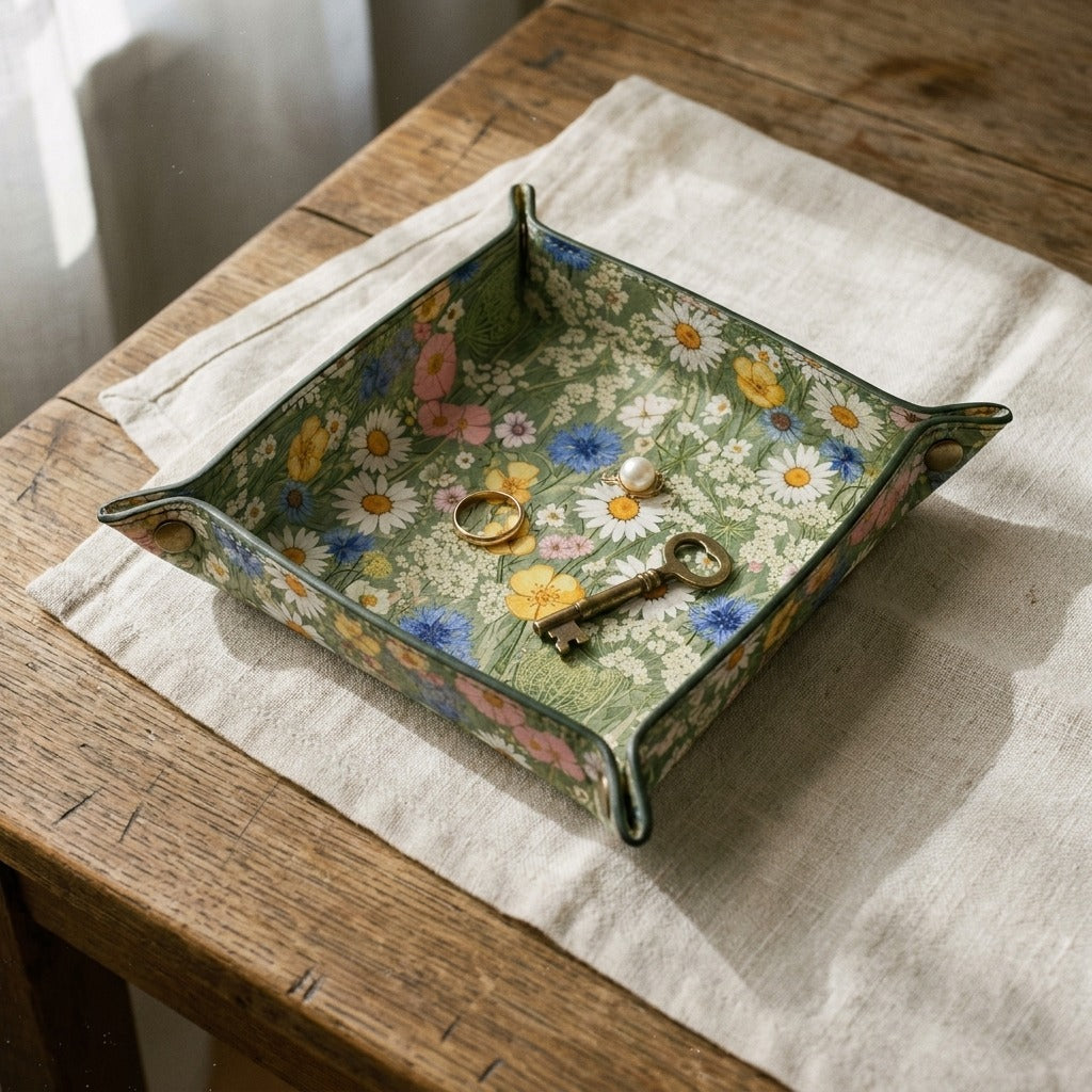 Creo Fleur Atelier — Trinket Tray — Pressed Wildflower Meadow