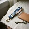 Creo Fleur Atelier — Keychain — Shibori Indigo Tiedye
