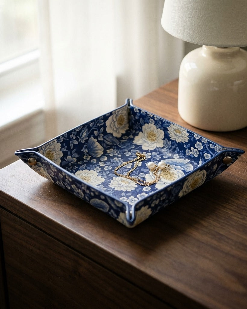 Creo Fleur Atelier — Trinket Tray — Delft Botanicals Bleu