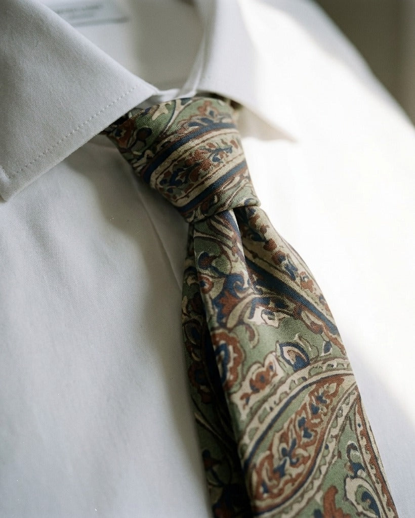 Creo Fleur Atelier — Silk Tie — Heritage Paisley Contemporary