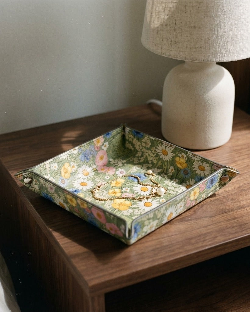 Creo Fleur Atelier — Trinket Tray — Pressed Wildflower Meadow