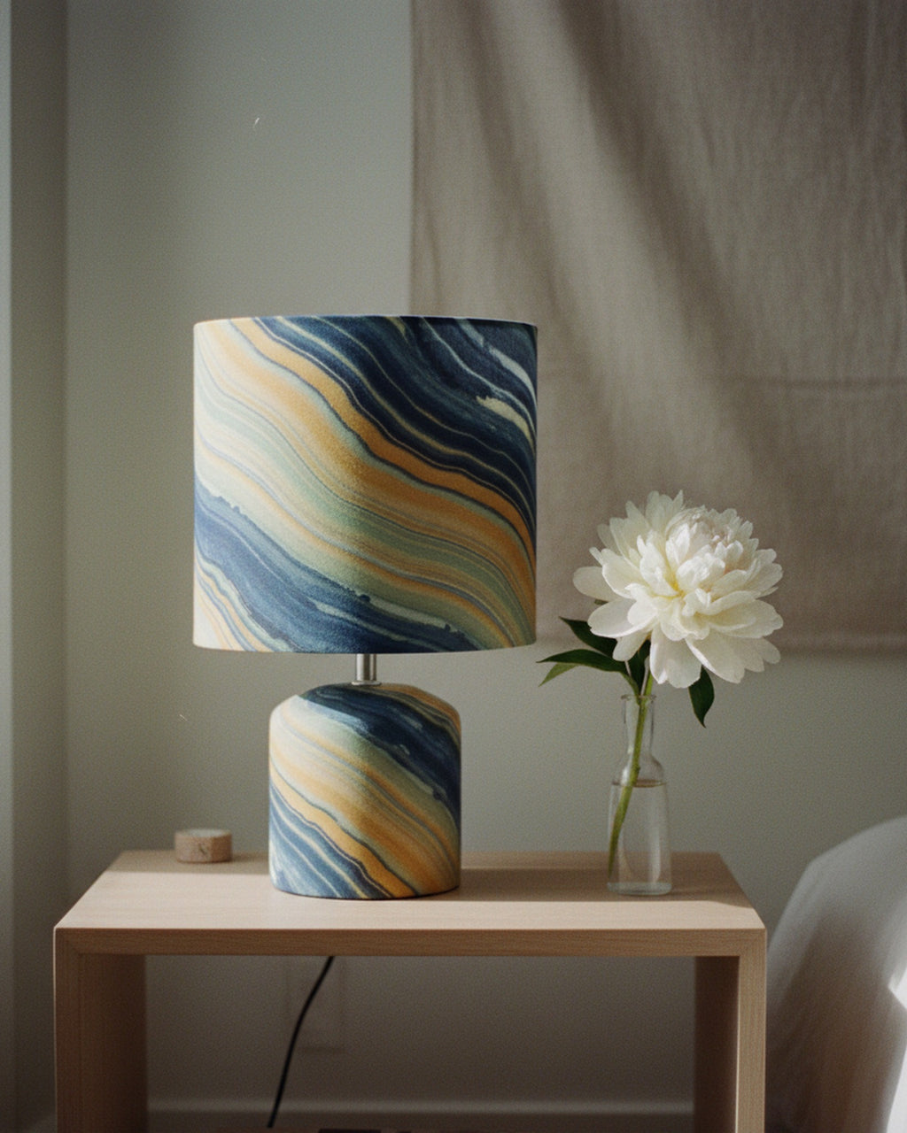 Drum Lamp Shade Marbled Agate Translucent · editorial · Creo Fleur Atelier