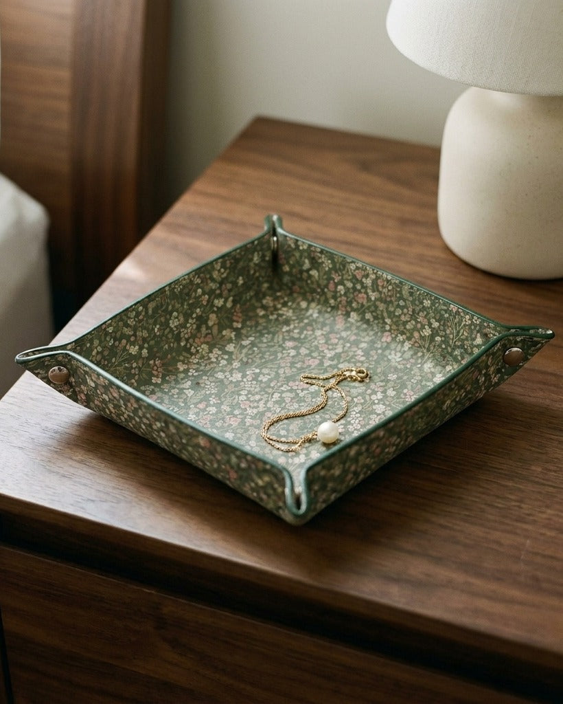 Creo Fleur Atelier — Trinket Tray — Modern Ditsy Botanical Muted