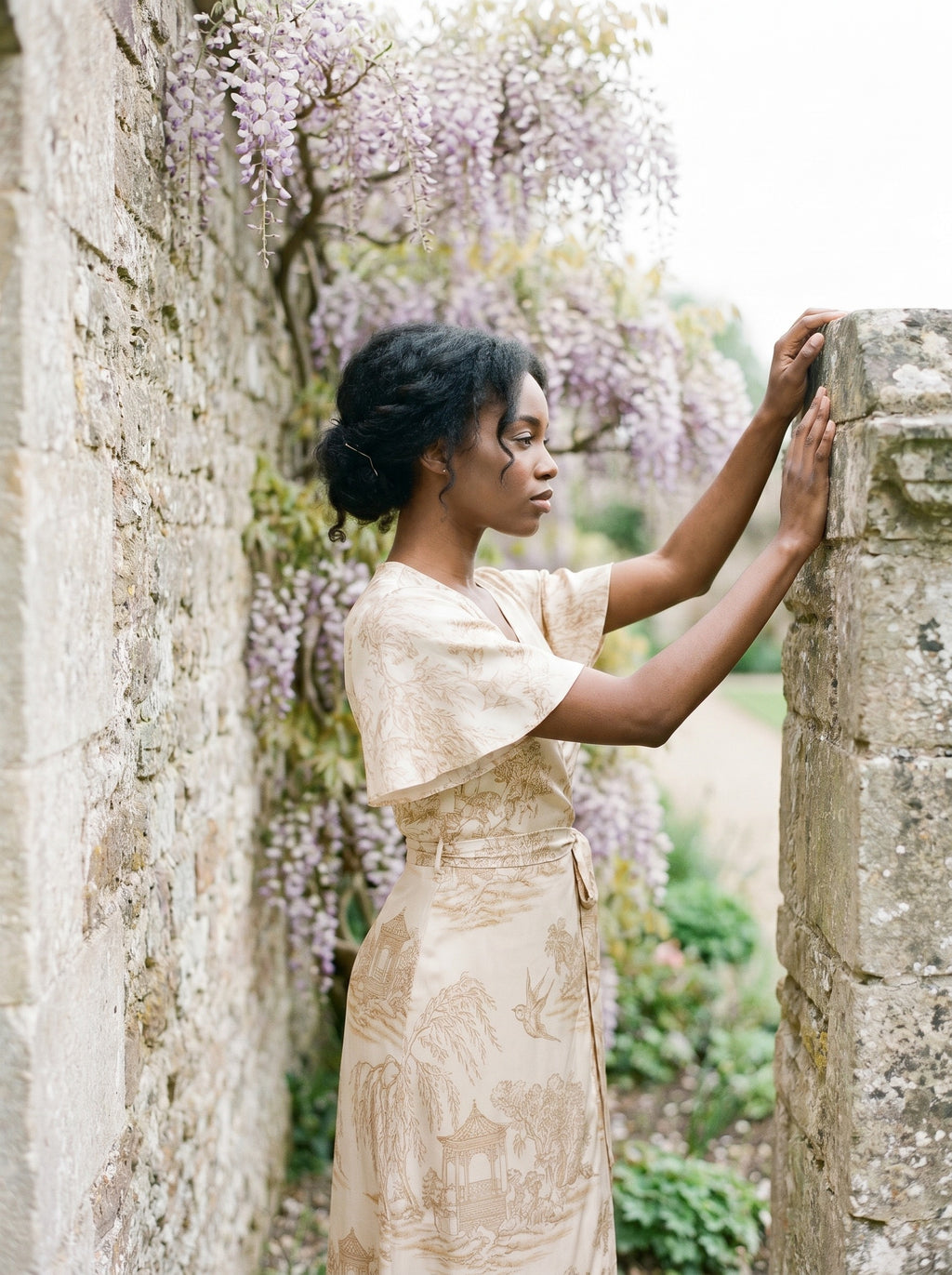 La Demoiselle — Toile Bridesmaid Halter (Champagne)