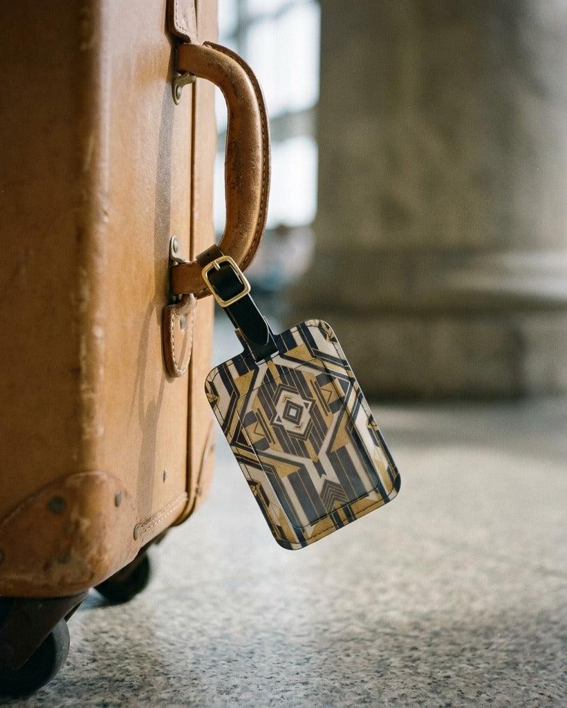 Creo Fleur Atelier — Luggage Tag — Art Deco Geometric