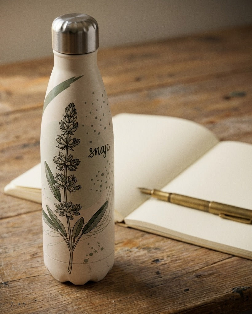 Creo Fleur Atelier — Water Bottle — Minimalist Single Herb