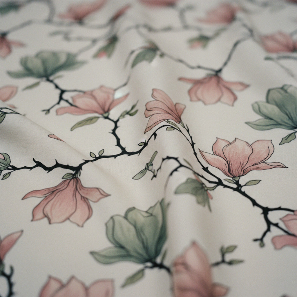 Cottage Goth Magnolia Halterneck Dress — reverse view on dark background — soft silk satin — Hoboken atelier