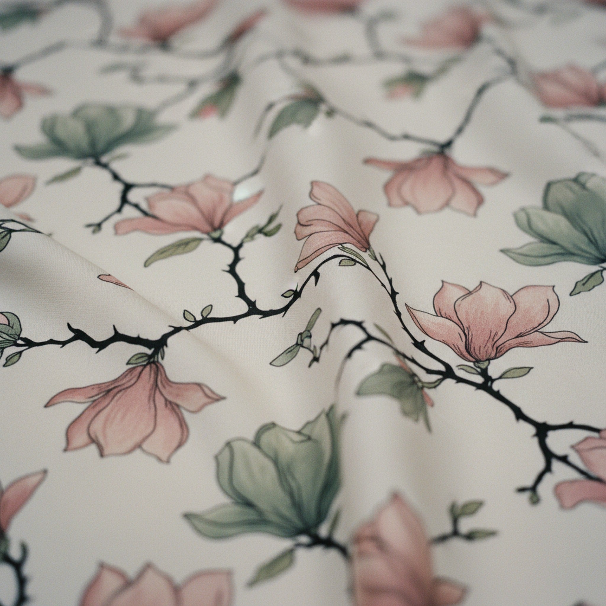 Cottage Goth Magnolia Halterneck Dress — reverse view on dark background — soft silk satin — Hoboken atelier