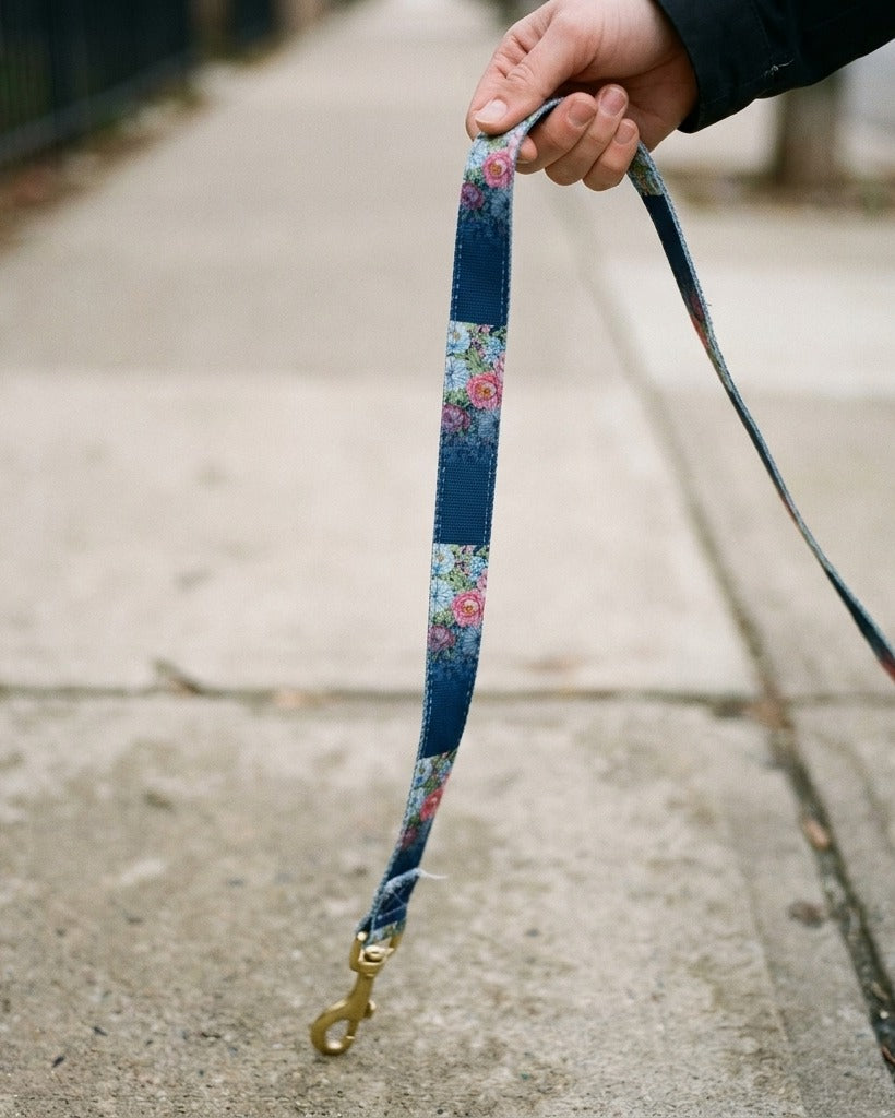 Creo Fleur Atelier — Dog Leash — Watercolor Ombre Floral