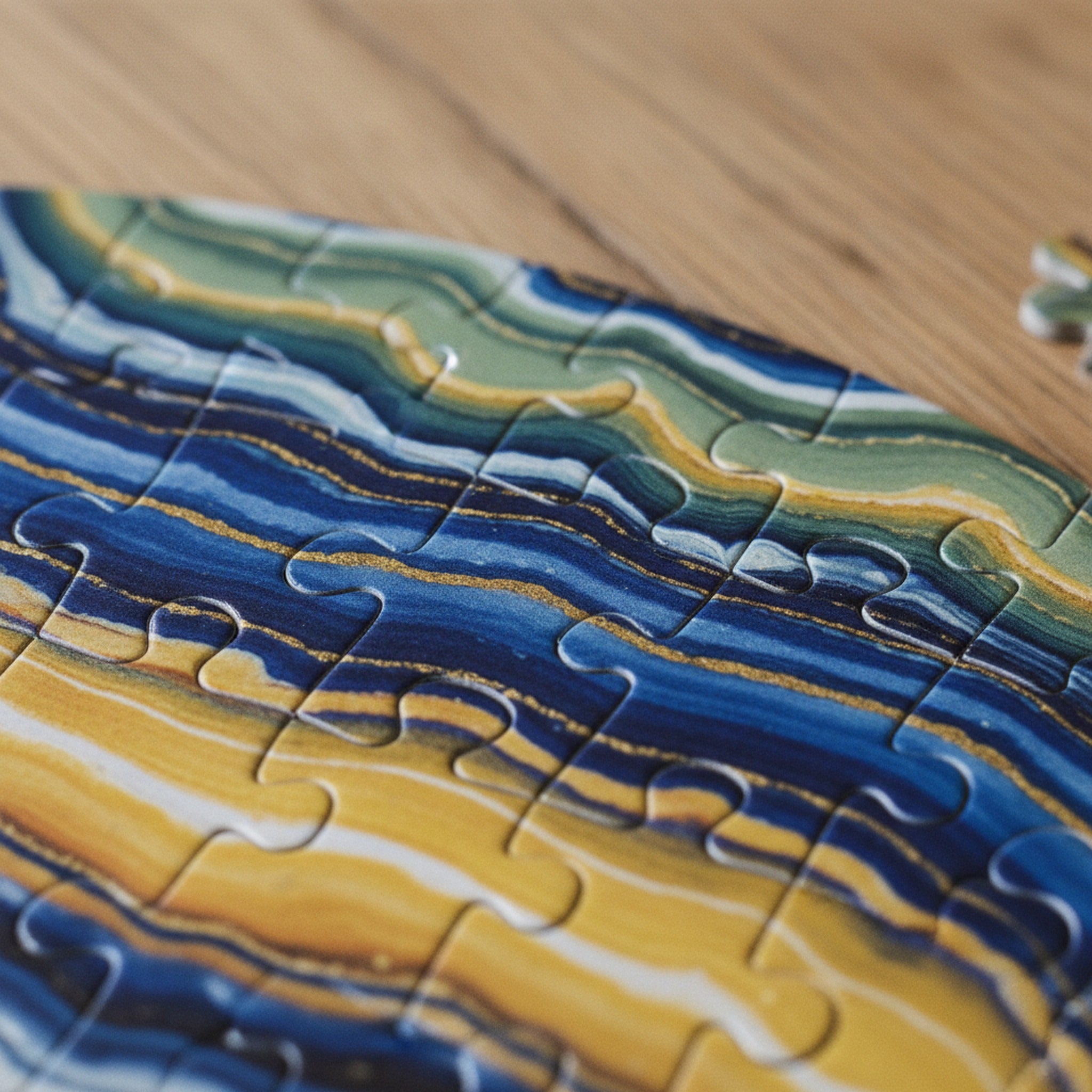 Jigsaw Puzzle Marbled Abstract Agate · editorial · Creo Fleur Atelier