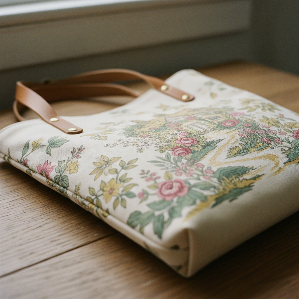 Tote Bag Cottage Garden Narrative · editorial · Creo Fleur Atelier