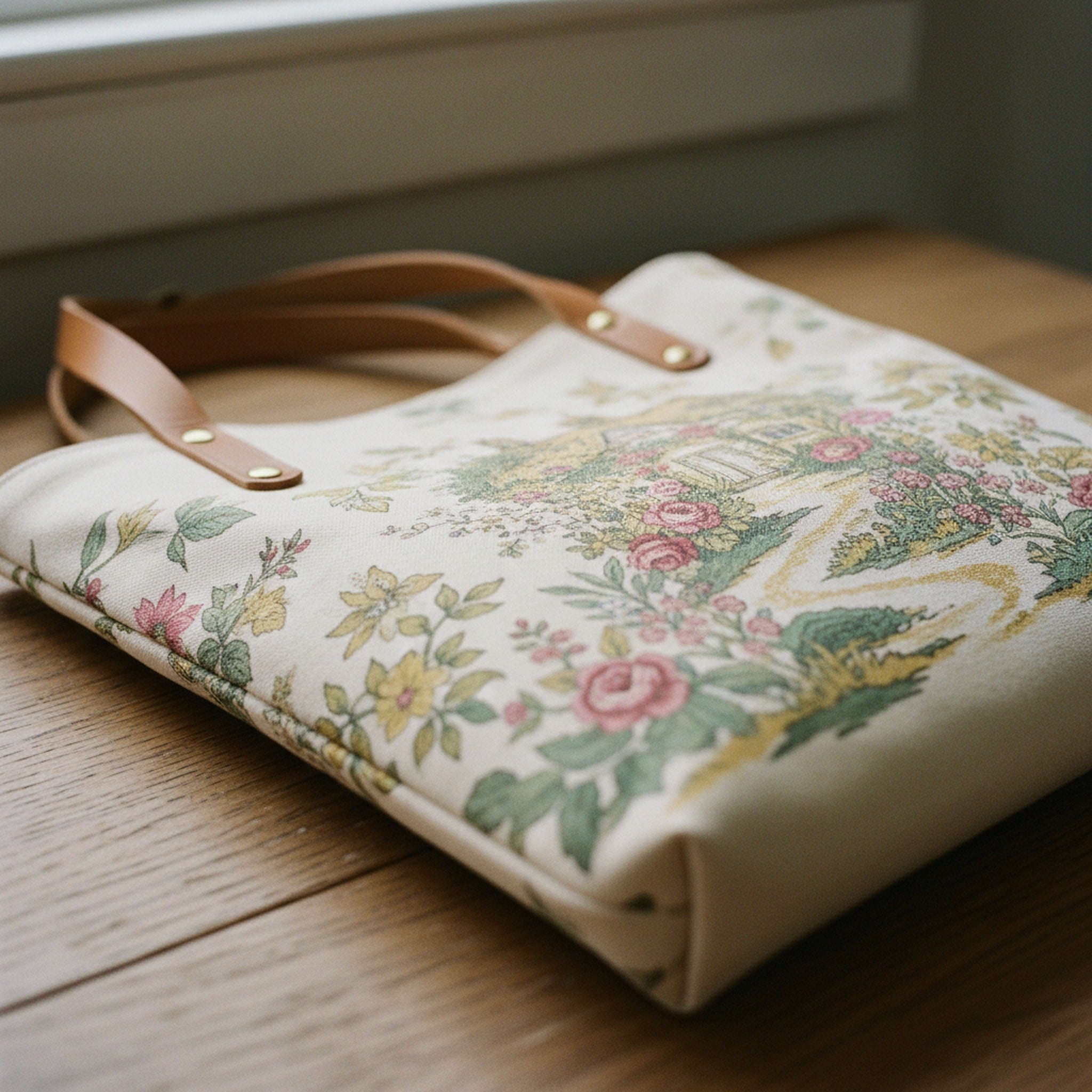 Tote Bag Cottage Garden Narrative · editorial · Creo Fleur Atelier