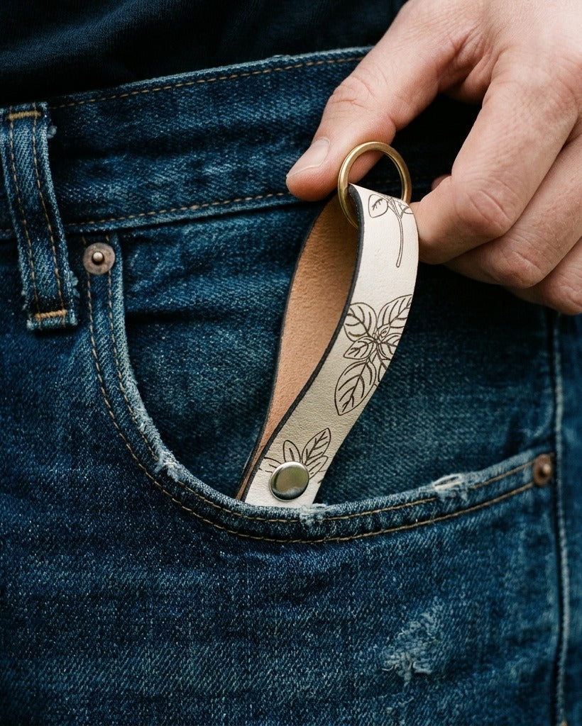 Creo Fleur Atelier — Keychain — Minimalist Herb Garden