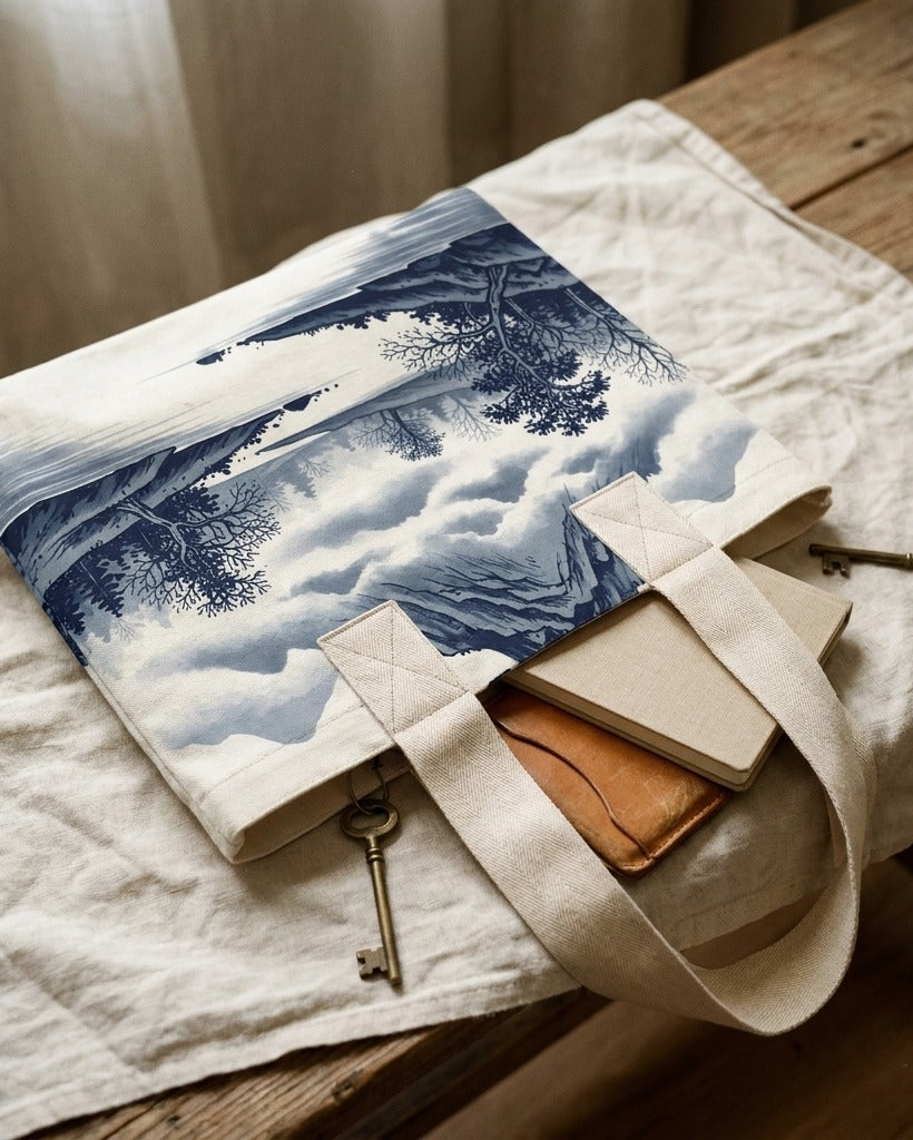 Creo Fleur Atelier — Tote Bag — Chinoiserie Minimal Landscape