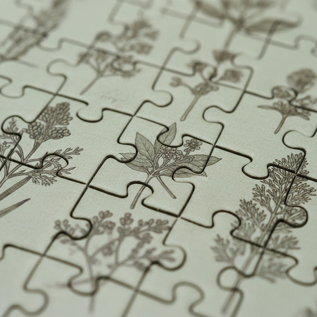 Jigsaw Puzzle Botanical Heritage Herbarium · editorial · Creo Fleur Atelier